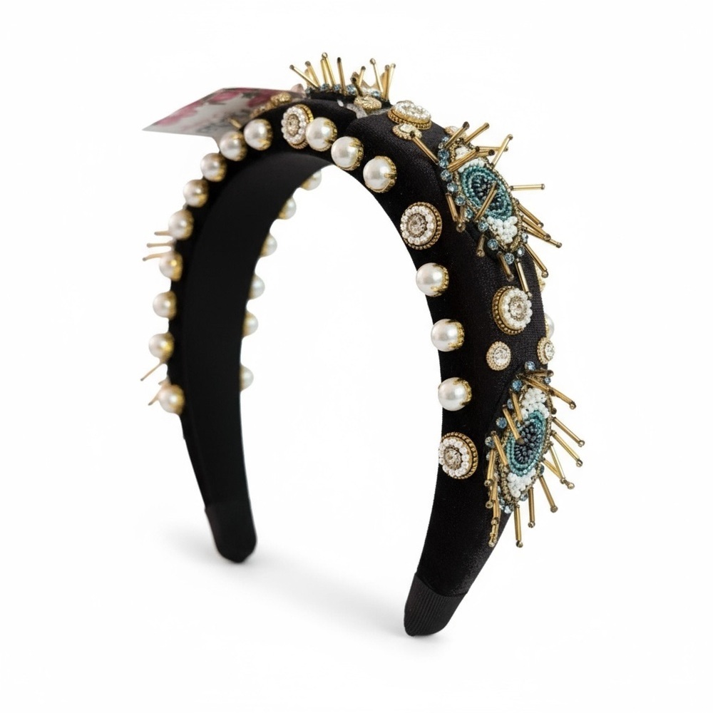 Evil Eye Seed Bead Headband - Picture 4 of 11